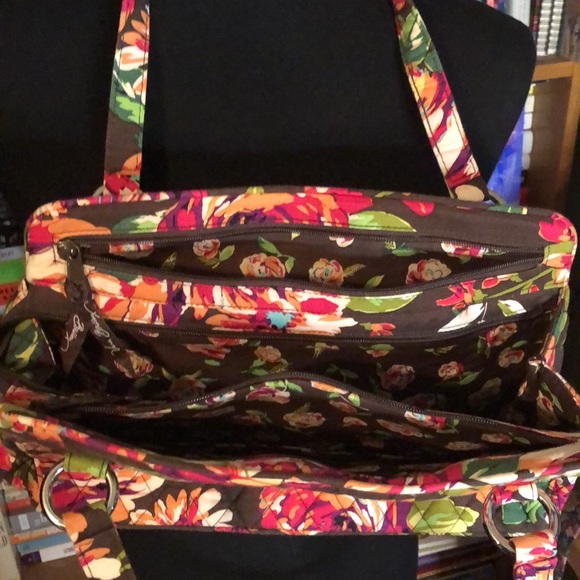 Vera Bradley Rose Print Quilted Shoulder Bag - Picture 4 of 7